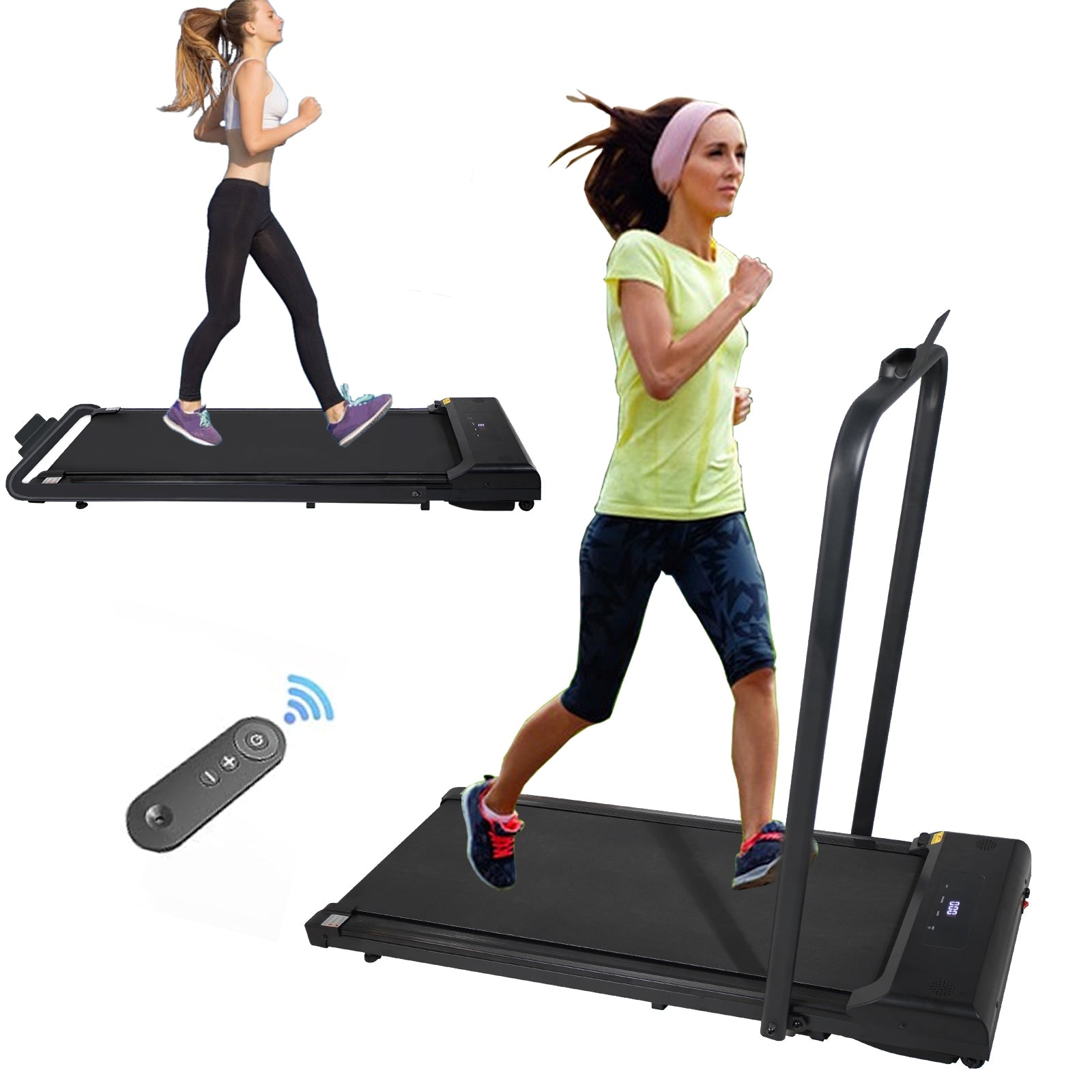 2-in-1 Folding Walking Pad Treadmill for Home Office