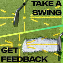 Golf Training Swing Mat for Practice and Directional Tracking