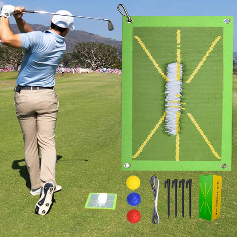 Golf Training Swing Mat for Practice and Directional Tracking