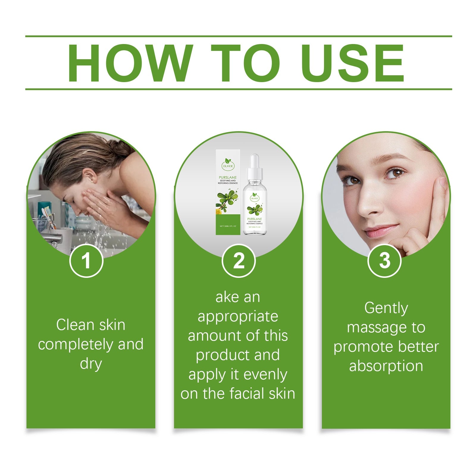Purslane Soothing Repair Serum Redness Soothing Facial Hydrating Moisturizing Serum