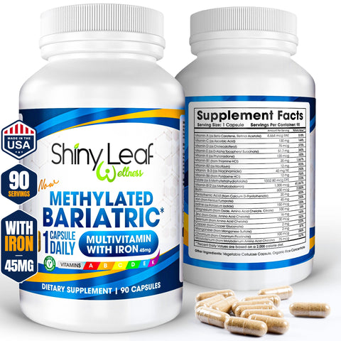 Methylated Bariatric Multivitamins with 45mg Iron Daily Capsule