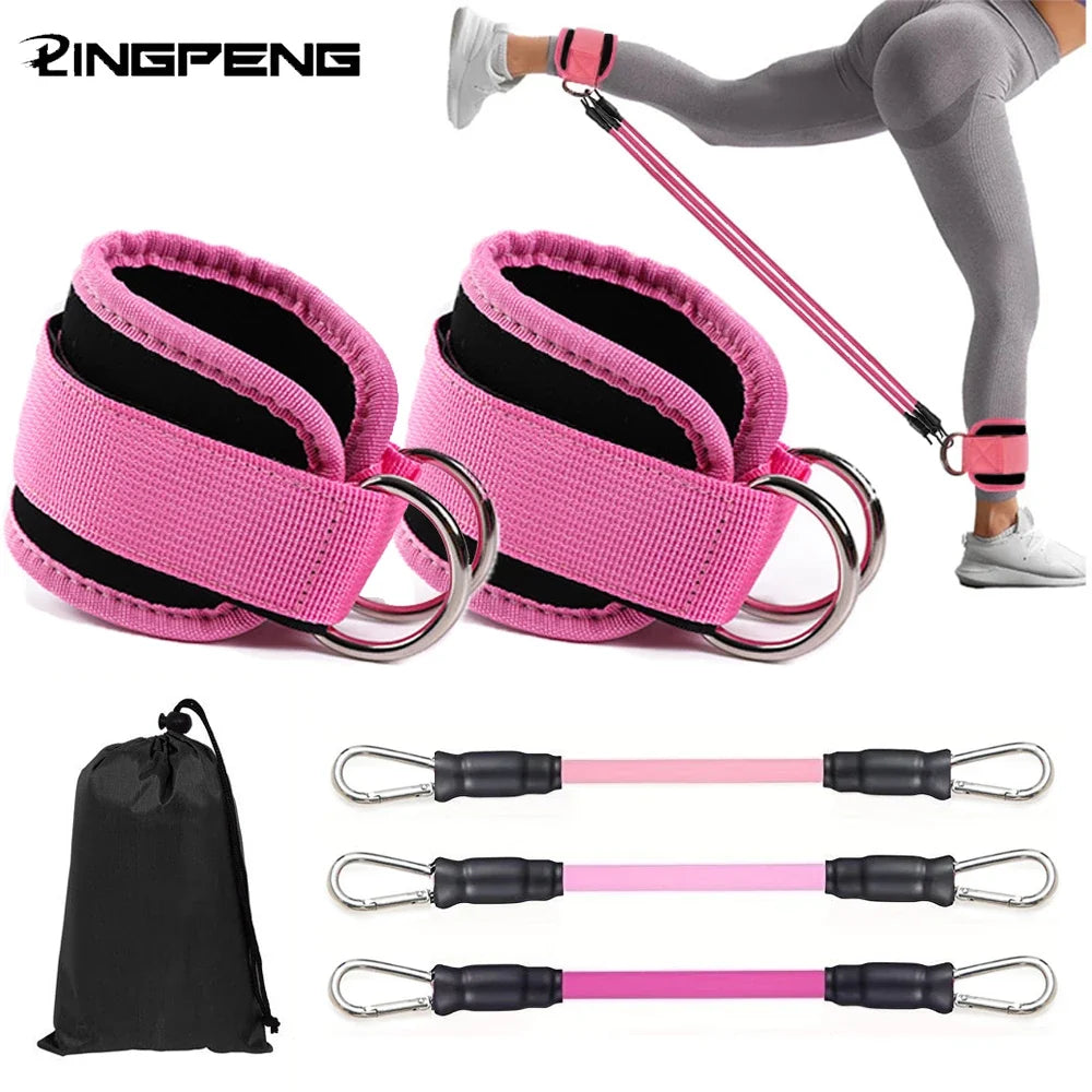 Ankle Strap Resistance Bands Set for Gym Fitness Workouts