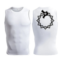 Men's Anime-Inspired Compression Tank Top for Fitness Workouts