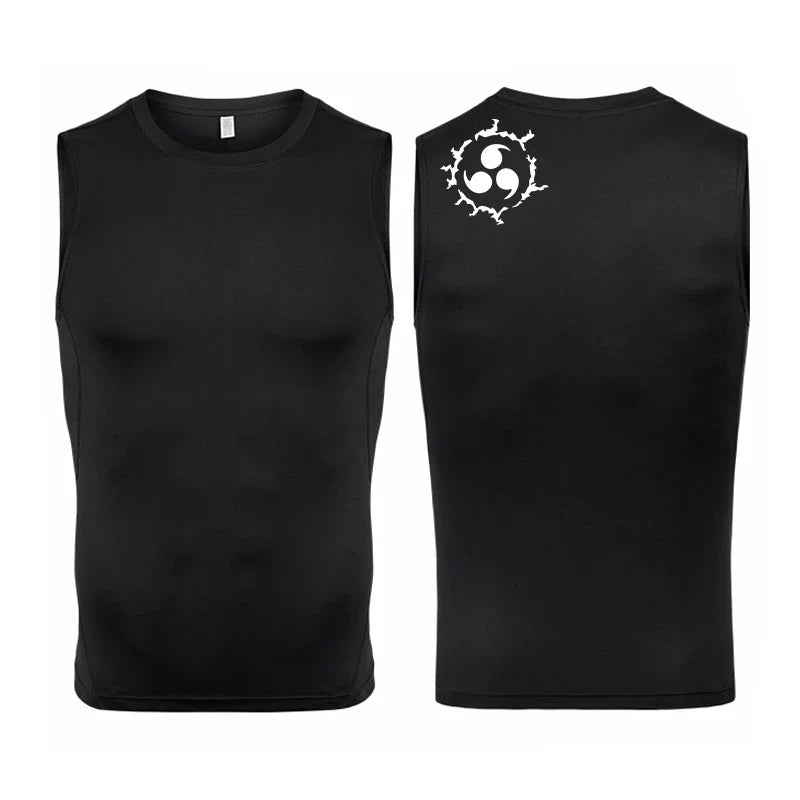 Men's Anime-Inspired Compression Tank Top for Fitness Workouts