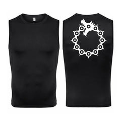 Men's Anime-Inspired Compression Tank Top for Fitness Workouts