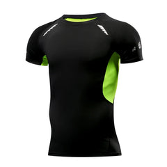 Men's Short Sleeve Compression Shirt for Gym Running Workouts