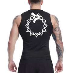 Men's Anime-Inspired Compression Tank Top for Fitness Workouts