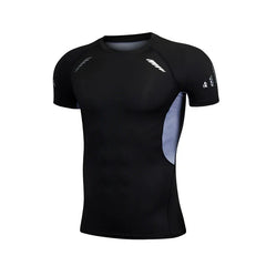 Men's Short Sleeve Compression Shirt for Gym Running Workouts