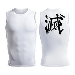 Men's Anime-Inspired Compression Tank Top for Fitness Workouts