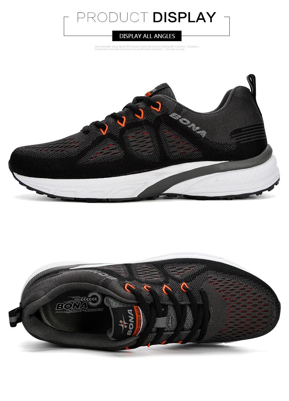Men's Lightweight Mesh Running Sneakers for Outdoor Sports