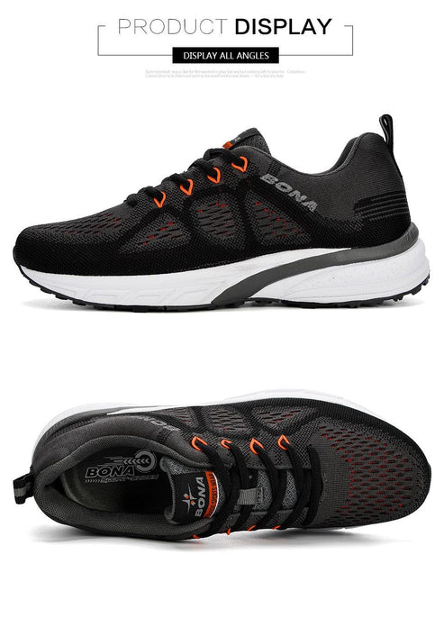 Men's Lightweight Mesh Running Sneakers for Outdoor Sports