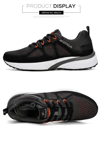 Men's Lightweight Mesh Running Sneakers for Outdoor Sports